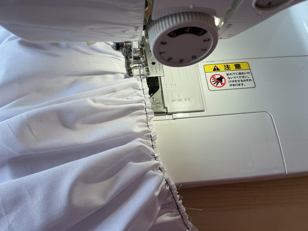 ペチコートフリル作り